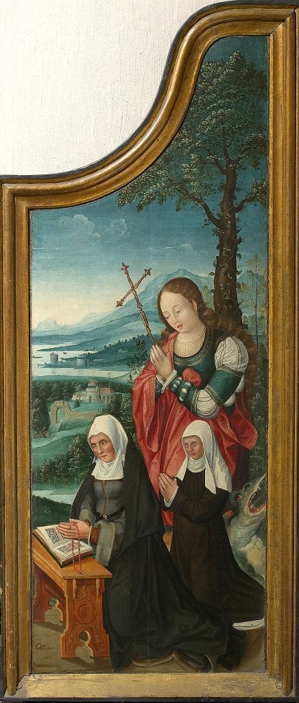 Unknown Mechelen, Besloten Hofje with Saint Elizabeth of Hungary, Sa, Musea & Erfgoed Mechelen, Collectie Gasthuiszusters, Onze-Lieve-Vrouw Waver, Brussels; on long-term loan from the Augustinian Sisters of Mechelen