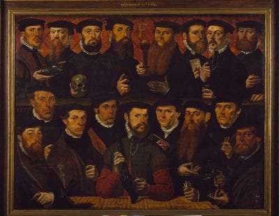 Master of the Antwerp Family Portrait,  Civic Guardsmen of Squad F, 1557, Amsterdam Museum