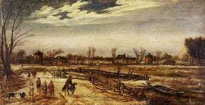 Esaias van de Velde,  Winter Landscape, 1614,  Fitzwilliam Museum, Cambridge