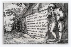 Claes Janszn Visscher after the Master of the Small Landscapes Title print (from the series Regiuncule,  et villae [...), 1612,