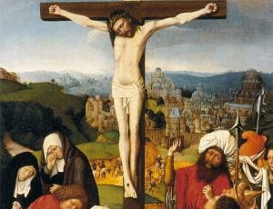 Gerard David,  Crucifixion (detail),  Museo Thyssen-Bornemisza, Madrid