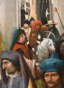 North Netherlandish (Utrecht?) Painter,  Detail from Christ Bearing the Cross (figure 1),  Metropolitan Museum of Art, New York