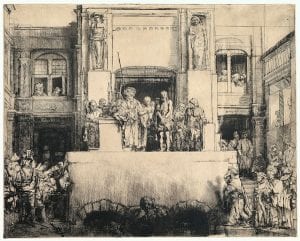 Rembrandt van Rijn,  Christ Presented to the People, seventh state, 1655,