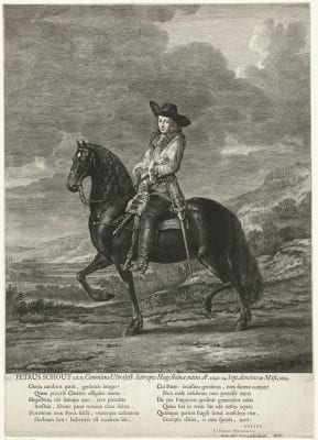  Abraham Blooteling, after Thomas de Keyser, Equestrian Portrait of Pieter Schout, 3rd state , Amsterdam, Rijksprentenkabinet