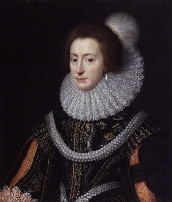 Studio of Michiel Jansz. van Miereveld, Princess Elizabeth, Queen of Bohemia and Electres, ca. 1623, London, National Portrait Gallery