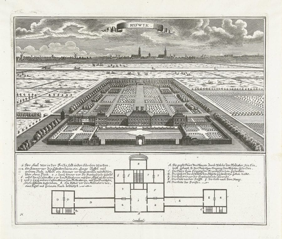 Anonymous German artist, View of Huis ter Nieuburch at Rijswijk, 1697–1725, Amsterdam, Rijksmuseum