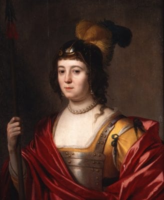 Studio of Gerard van Honthorst, Charlotte de la Trémoille as Minerva (sometimes , 1632, The Netherlands, Royal Collections