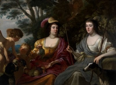 Gerard van Honthorst, Amalia van Solms and Charlotte de la Trémoïlle, 1633, Apeldoorn, Paleis Het Loo