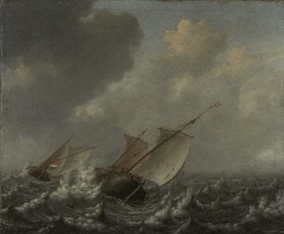 Jan Porcellis,  Vessels on a Choppy Sea, ca. 1620, New Haven, Conn., Yale University Art Gallery