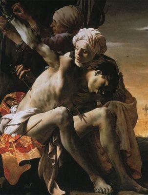 Hendrick ter Brugghen, Saint Sebastian Tended by Irene, 1625, Oberlin, Ohio, Oberlin College, Allen Memorial Art Museum