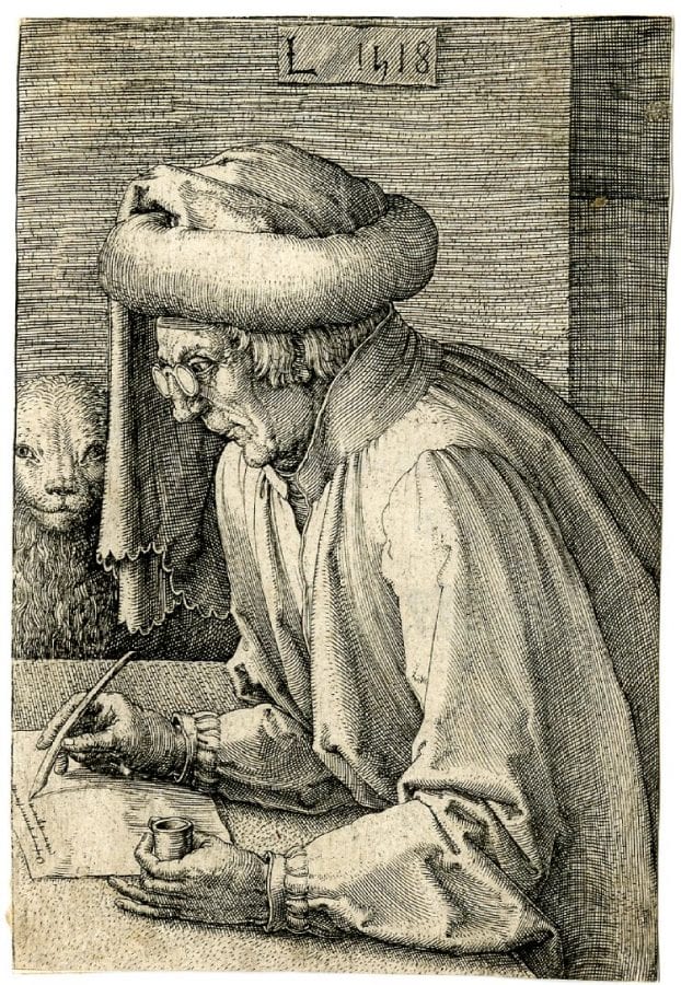 Lucas van Leyden, Saint Mark Writing His Gospel, 1518, London, British Museum