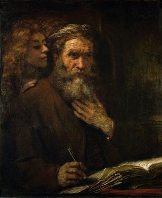 Rembrandt van Rijn (1606–1669),  Saint Matthew and the Angel,  1661, Paris, Musée du Louvre