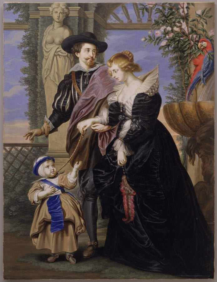 Bernard Lens III,  Rubens, His Wife Helena Fourment, and Their Son , 1721,  New York, The Metropolitan Museum of Art