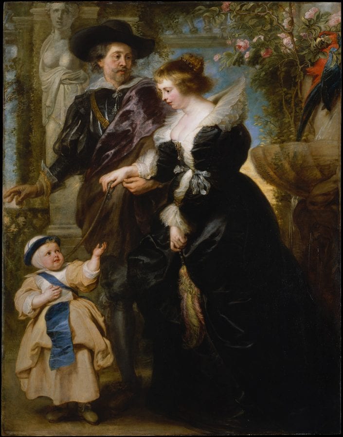 Peter Paul Rubens,  Rubens, His Wife Helena Fourment, and Their Son ,  ca. 1635,  New York, The Metropolitan Museum of Art